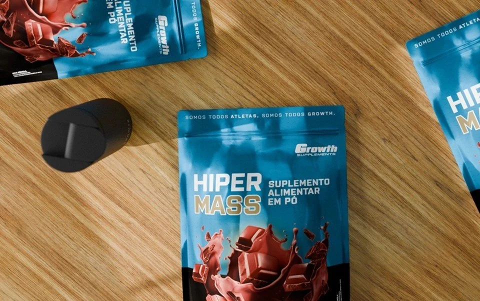 ✨ Hiper Mass 1kg Growth Supplements - Sabor Chocolate