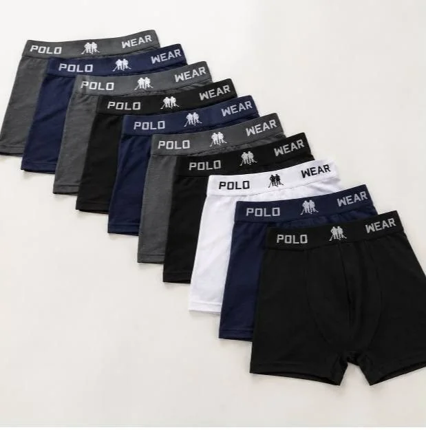 ✨Kit 10 Cuecas Boxer Lisa Polo Wear Sortido Sortido Liso G
