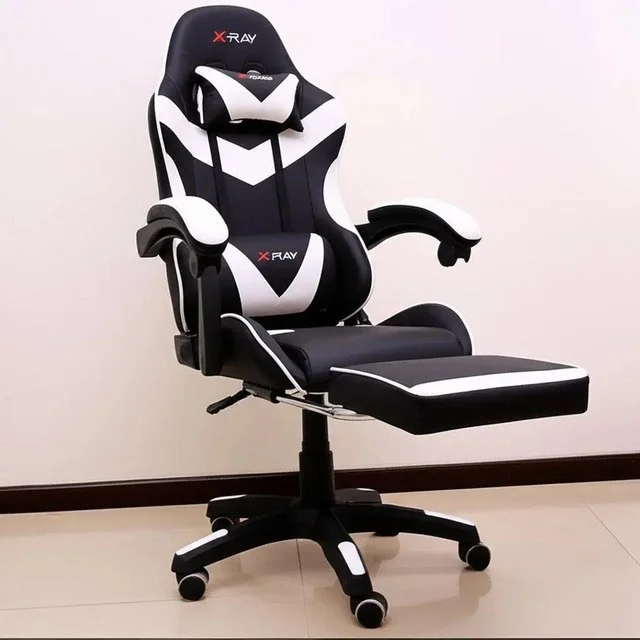 ✨ Cadeira Gamer Ergonômica Profissional Reclinável X-ray Cor Branco Material Do Estofamento Couro Sintético