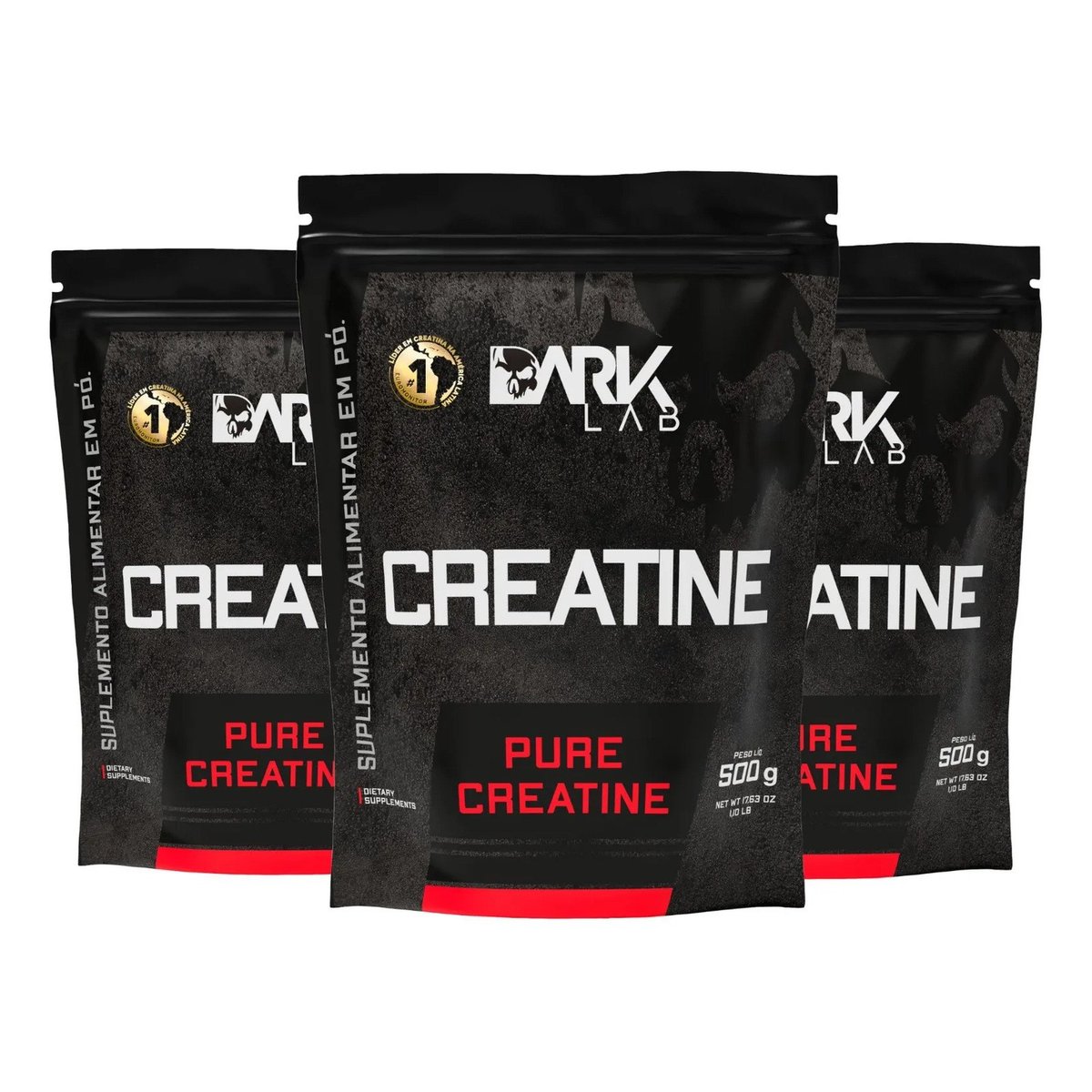 ✨ 3x Creatina Monohidratada Pura 500g Dark Lab Unidade