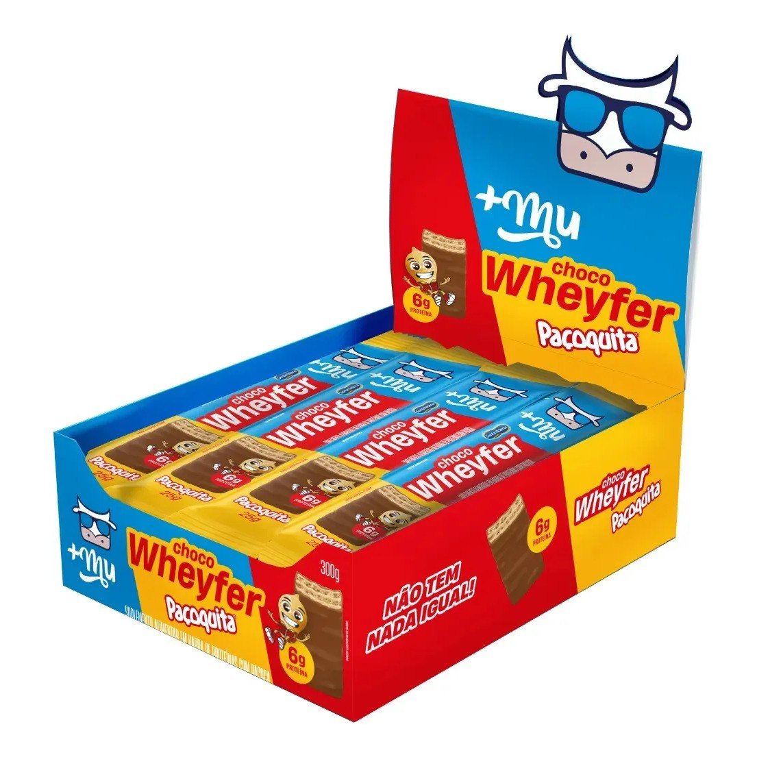 ✨ Chocowheyfer Paçoquita 6g Proteína +mu - Display Com 12 Un. Paçoquita