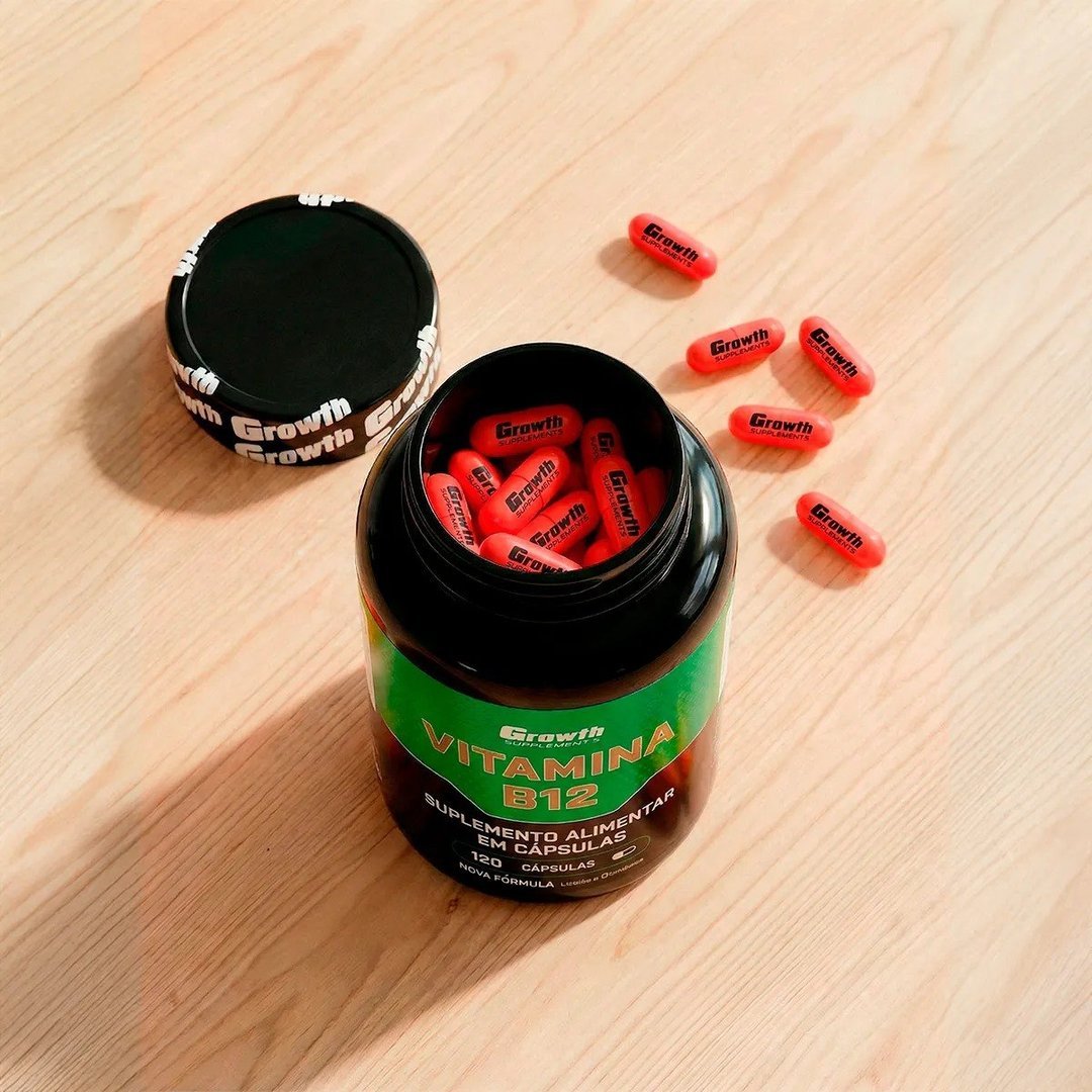 ✨ Vitamina B12 120 cáps. Growth Supplements
