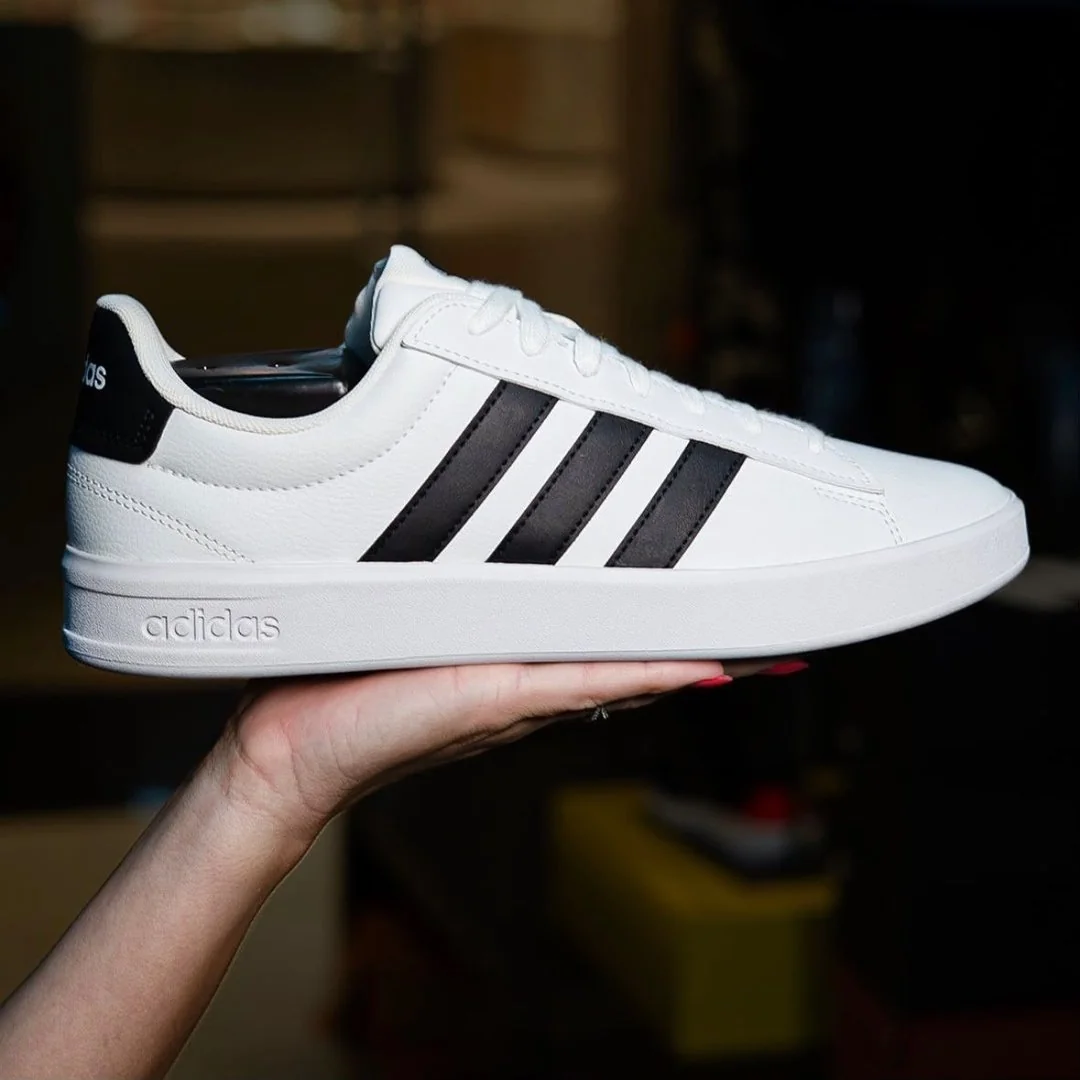 ✨ Tênis Masculino Grand Court 3.0 adidas Ftwwht/cblack/ftwwht Lisa 42 Br