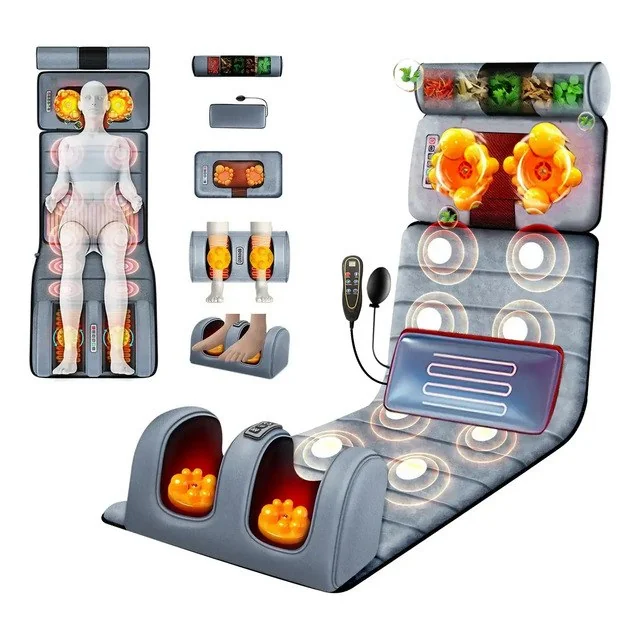 ✨Esteira Colchão Massageador Aquecimento Corporal Completa Cinza 127/220v