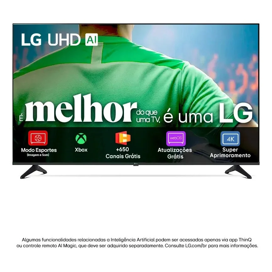✨ Smart TV LG UHD AI UA75 65 polegadas HDR10 Pro Processador α7 AI Ger8 webOS 25