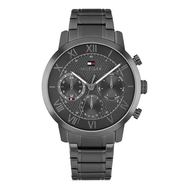 ✨ Relógio Tommy Hilfiger Th Oxford Masculino Em Aço Cinza 1710 Cinza