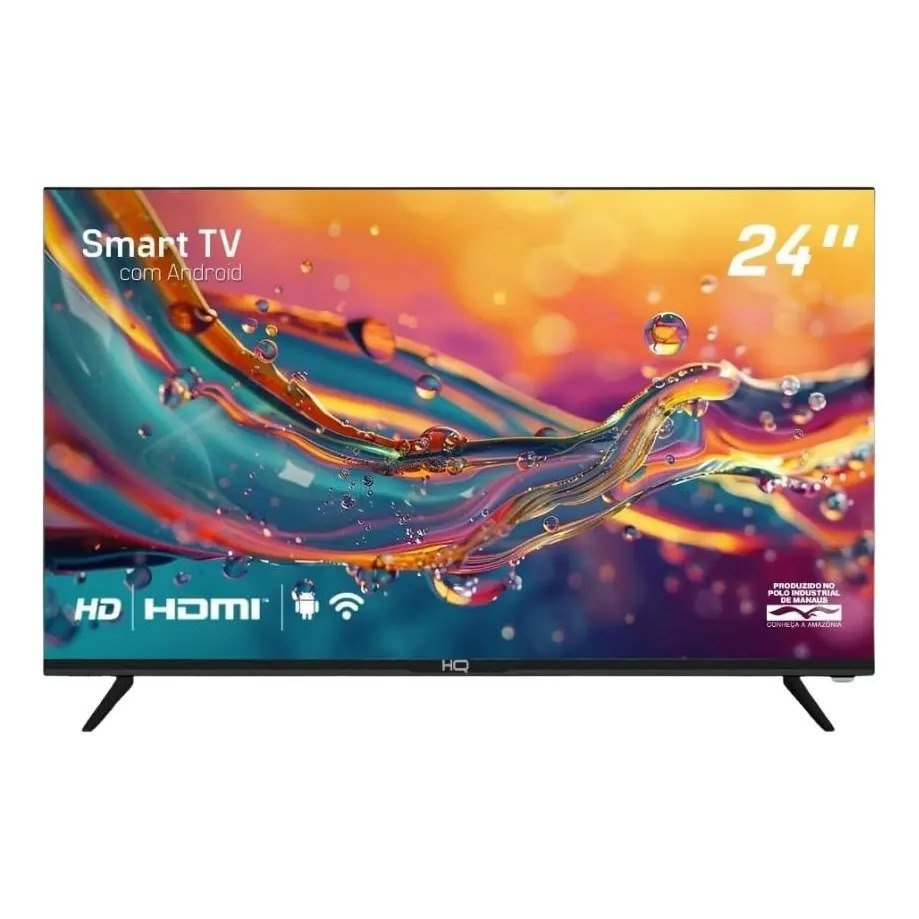 ✨ Smart Tv Hq 24 Led 3 Hdmi 2 Usb Wi-fi Android Hqs24nkhm