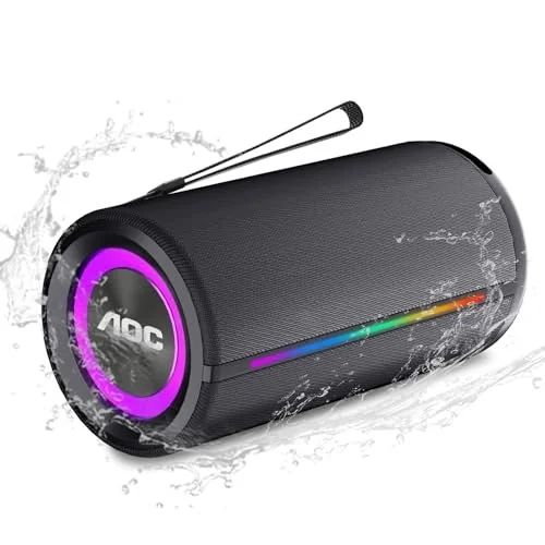 ✨ AOC ACS4341 Caixa de Som Portátil, Alto-falante Bluetooth portátil IPX5 à prova d'água, 35W, AI Sound Boost, Emparelhamento Estéreo Aem Fio, Suporte B...