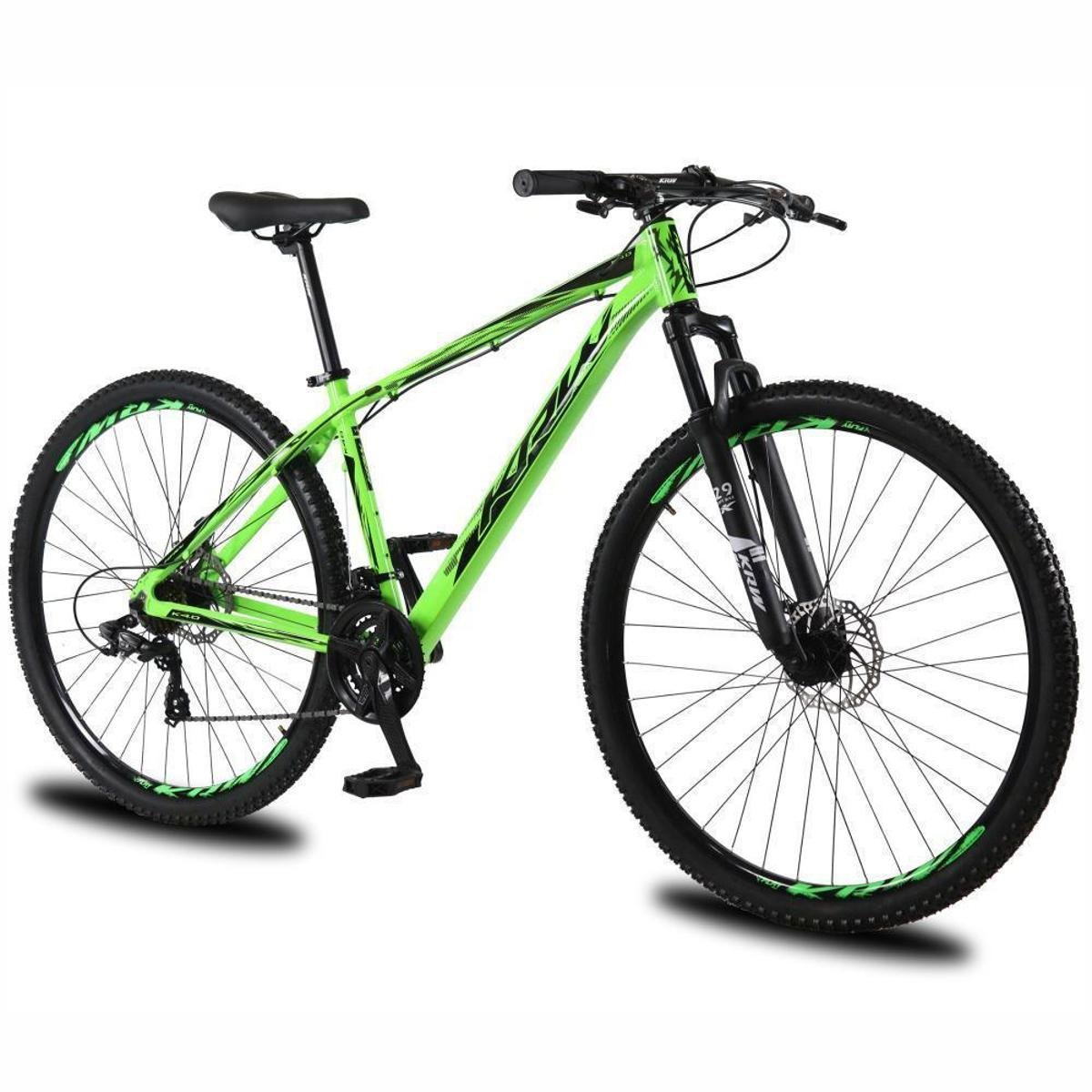 ✨Bicicleta aro 29 KRW Alumínio 24 Velocidades Freio a Disco Suspensão dianteira Mountain Bike KR1