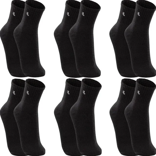 ✨ Kit 6 Pares Meias Lupo Cano Médio Esportivas Academia