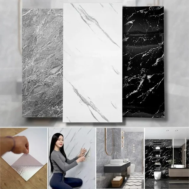 ✨ Kit 10 Painel 3d Mármore Parede Autocolante 60 X 30 Pdeals