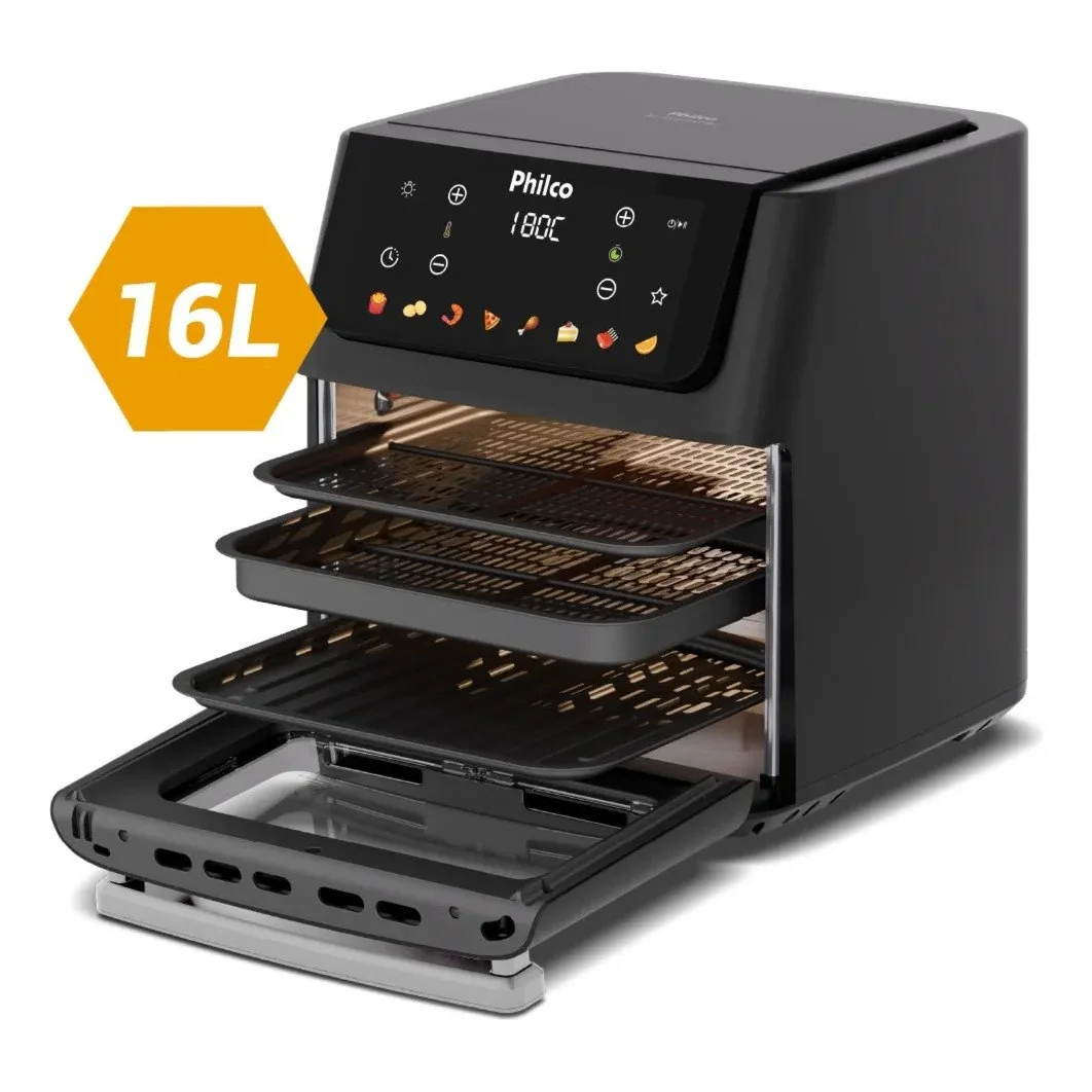 ✨ Fritadeira Air Fryer Philco 16 Litros Paf16c Preto 127v