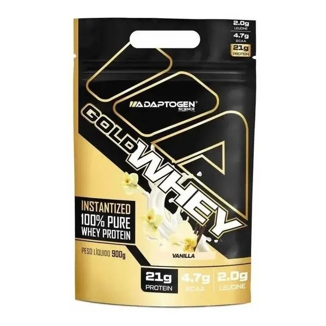 ✨ 100% Gold Whey Refil Concentrado 900g - Adaptogen Science Sabor Baunilha