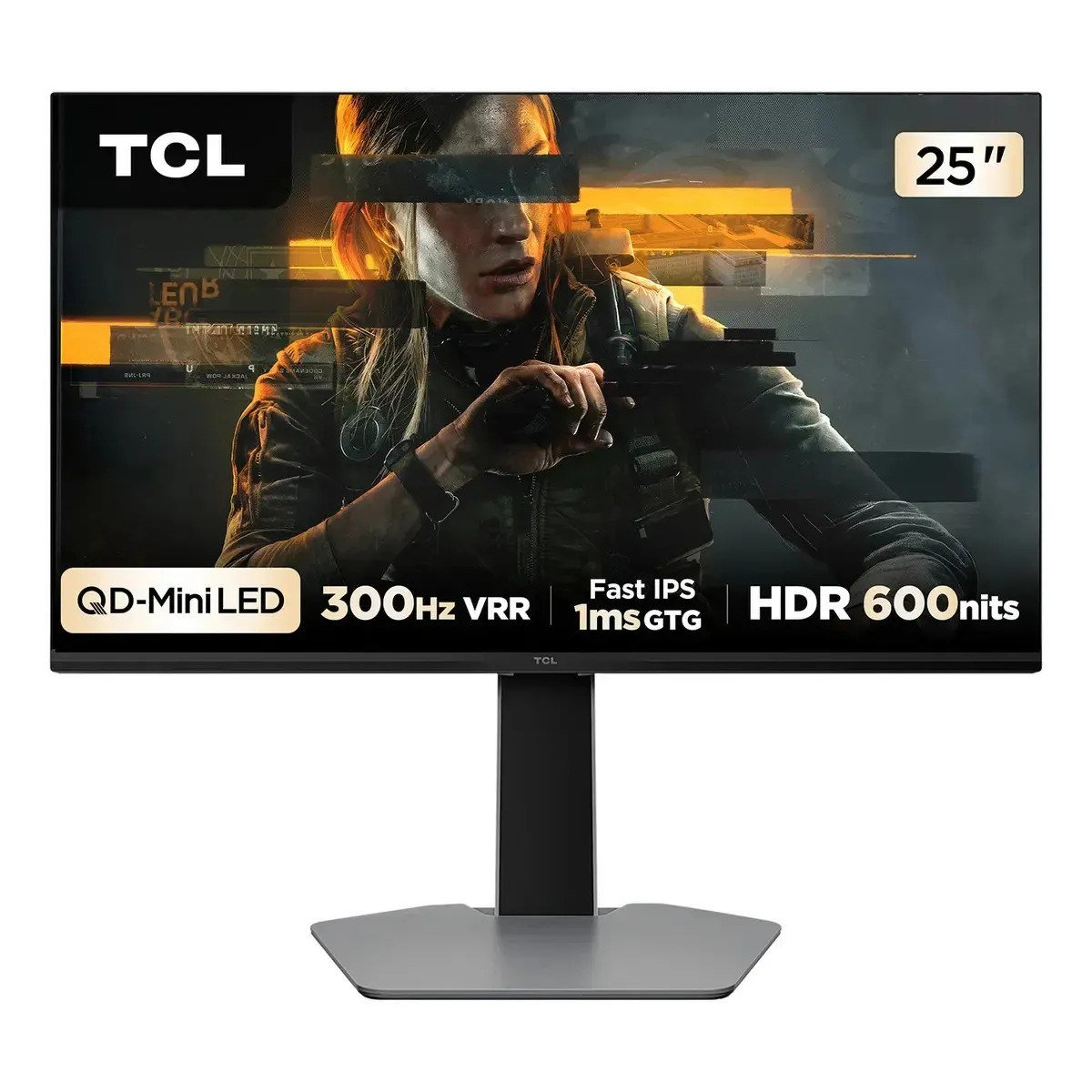 ✨ Monitor Gamer TCL 25 Polegadas QLED Mini LED Full HD G64 300Hz 1ms (GtG) Freesync HDR 600 nits 25G64