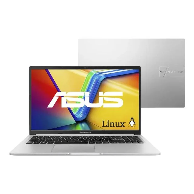 ✨ Notebook ASUS Vivobook 15 M1502YA AMD Ryzen 7 5825U 16GB Ram 512GB SSD Linux KeepOS 15,6" FHD Cool Silver - NJ612