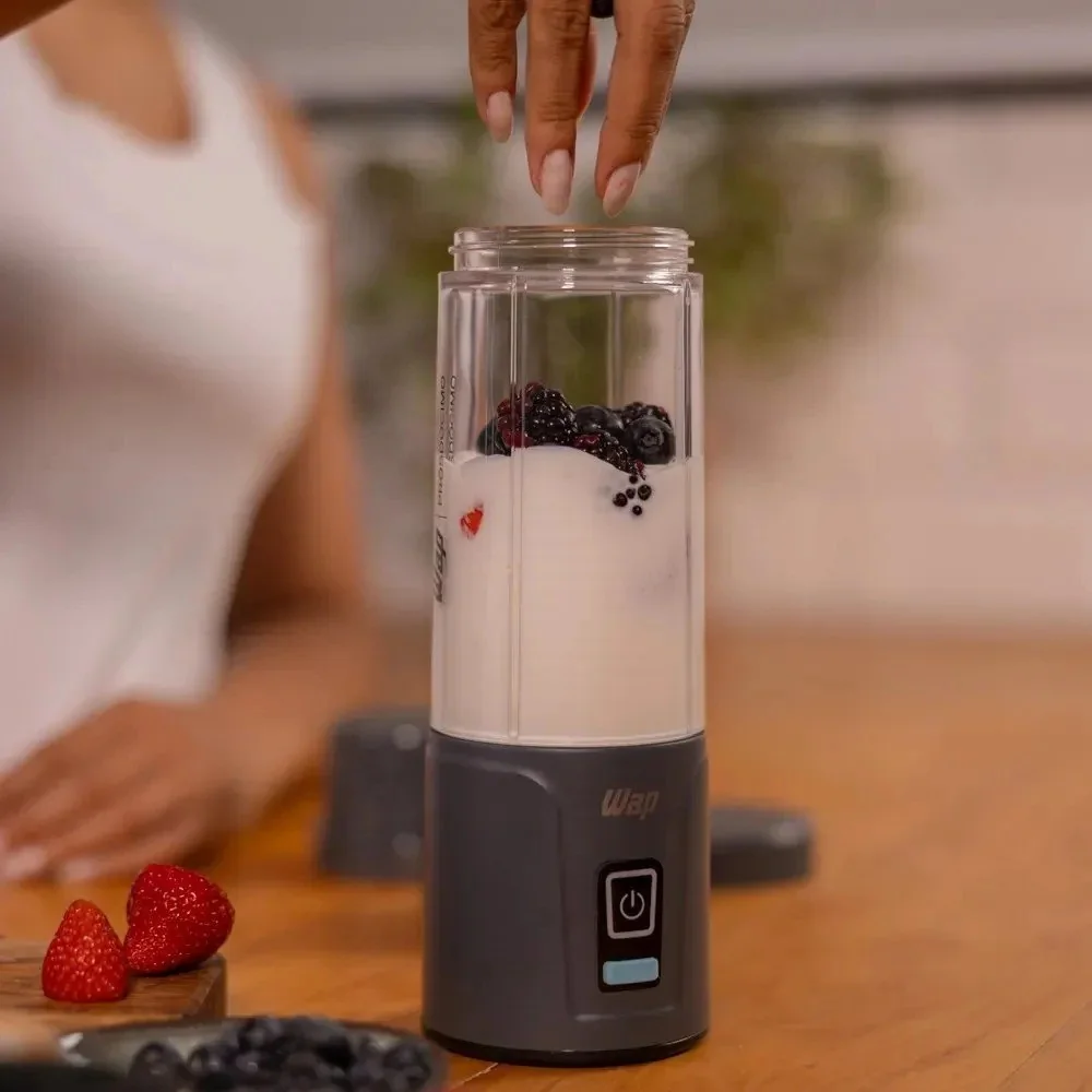 ✨ Liquidificador Portátil Wap Blender Move 500ml Sem Fio Cinza 127/220v