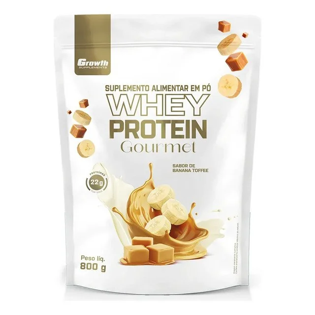 ✨ Whey Protein Gourmet 800g Growth Supplements - Banana Toffee Banana Toffee