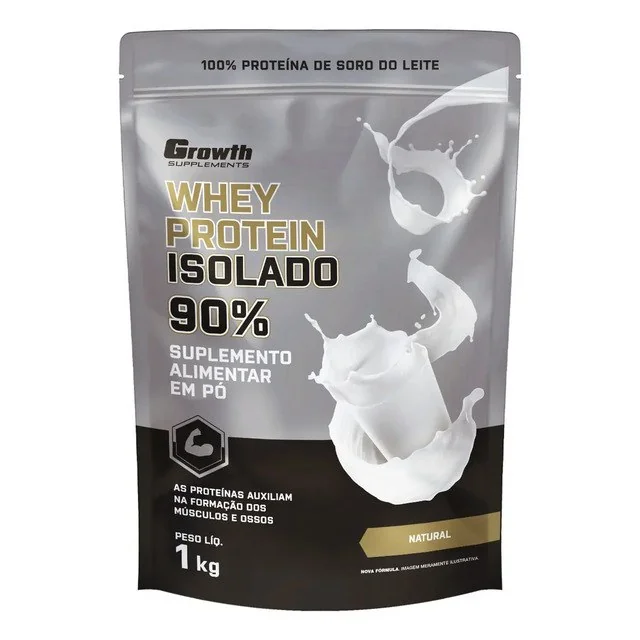 ✨Whey Protein Isolado 1kg Growth Supplements - Natural