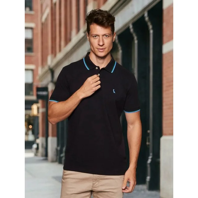 ✨Camisa Polo Reserva Masculino Preto Curta 100% Algodão Preto N/a G Lisa