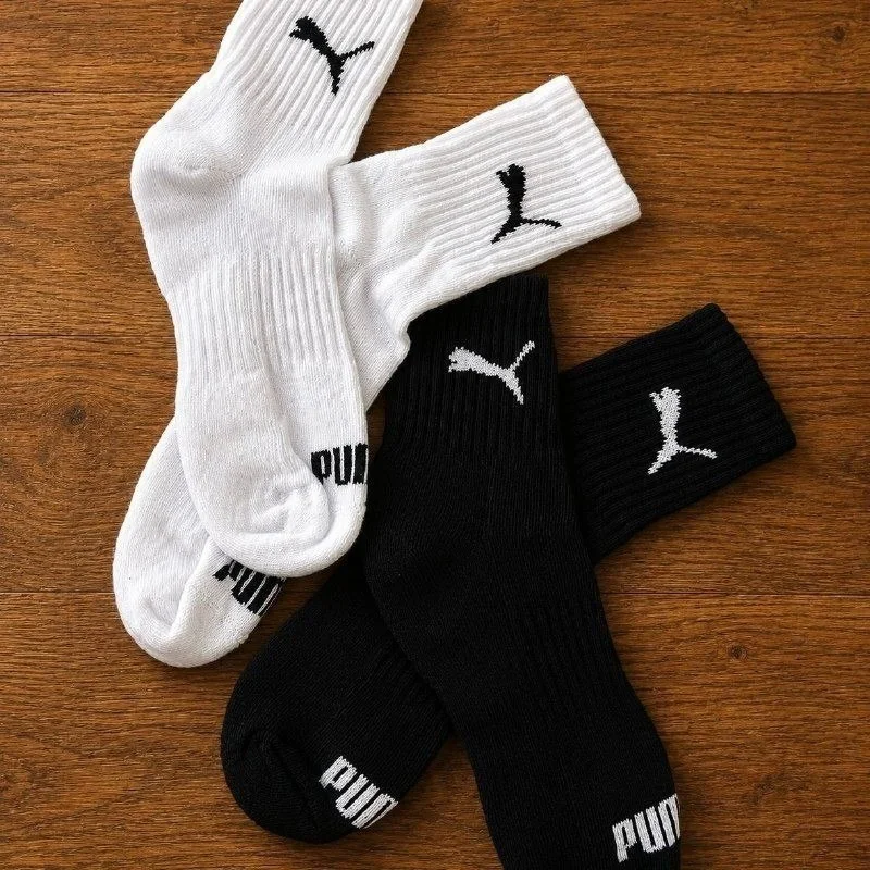 ✨Kit 6 Pares Meias Puma De Cano Médio Sport Original Algodão