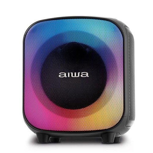 ✨ Caixa de Som PartyBox AIWA PB-07 Bluetooth 8H RGB USB TWS Preto