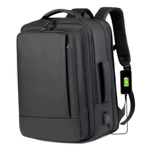 ✨ Mochila jiesipote À Prova D'água Reforçada Expansível Cor Preto