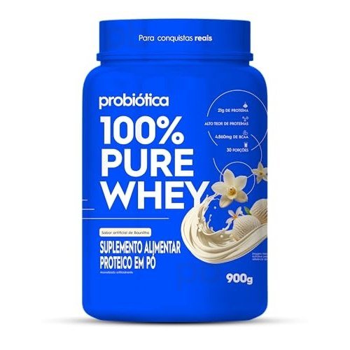 ✨ 100% Pure Whey (900g) - nova fórmula, Baunilha, Probiótica
