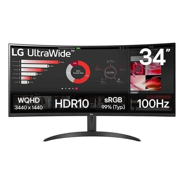 ✨ Monitor LG Ultrawide 34 100hz - 34wr50qk-b Preto 127/220v