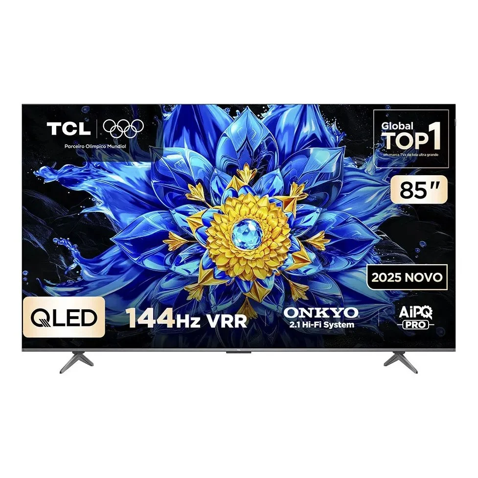 ✨ Smart TV TCL 85 Polegadas QLED 4K P8L WiFi Bluetooth Google TV HDR10+ 144 Hz VRR 85P8L