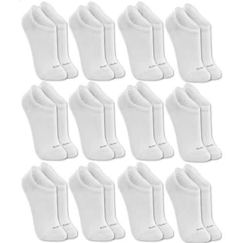✨ LUPO Kit 12 Pares Meia Sapatilha Soquete Invisível Original Masculina, 12 Branco, 37-40