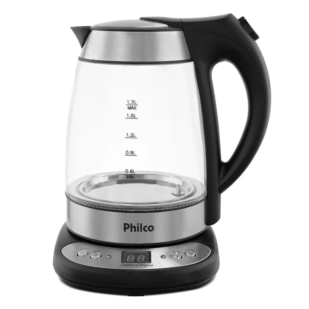 ✨Chaleira Elétrica Philco PCHD 1,7L Digital Glass