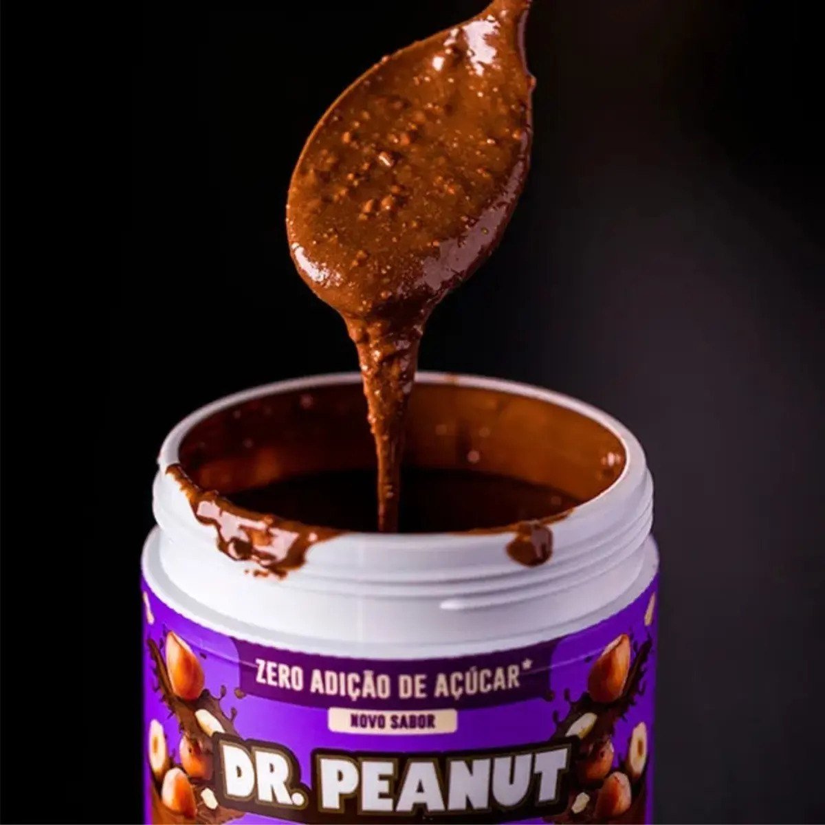 ✨ Amendoim, Proteínas, Gordura Dr. Peanut Creme de Amendoim Pasta 100% Original Dr. sabor Avelã x 600g