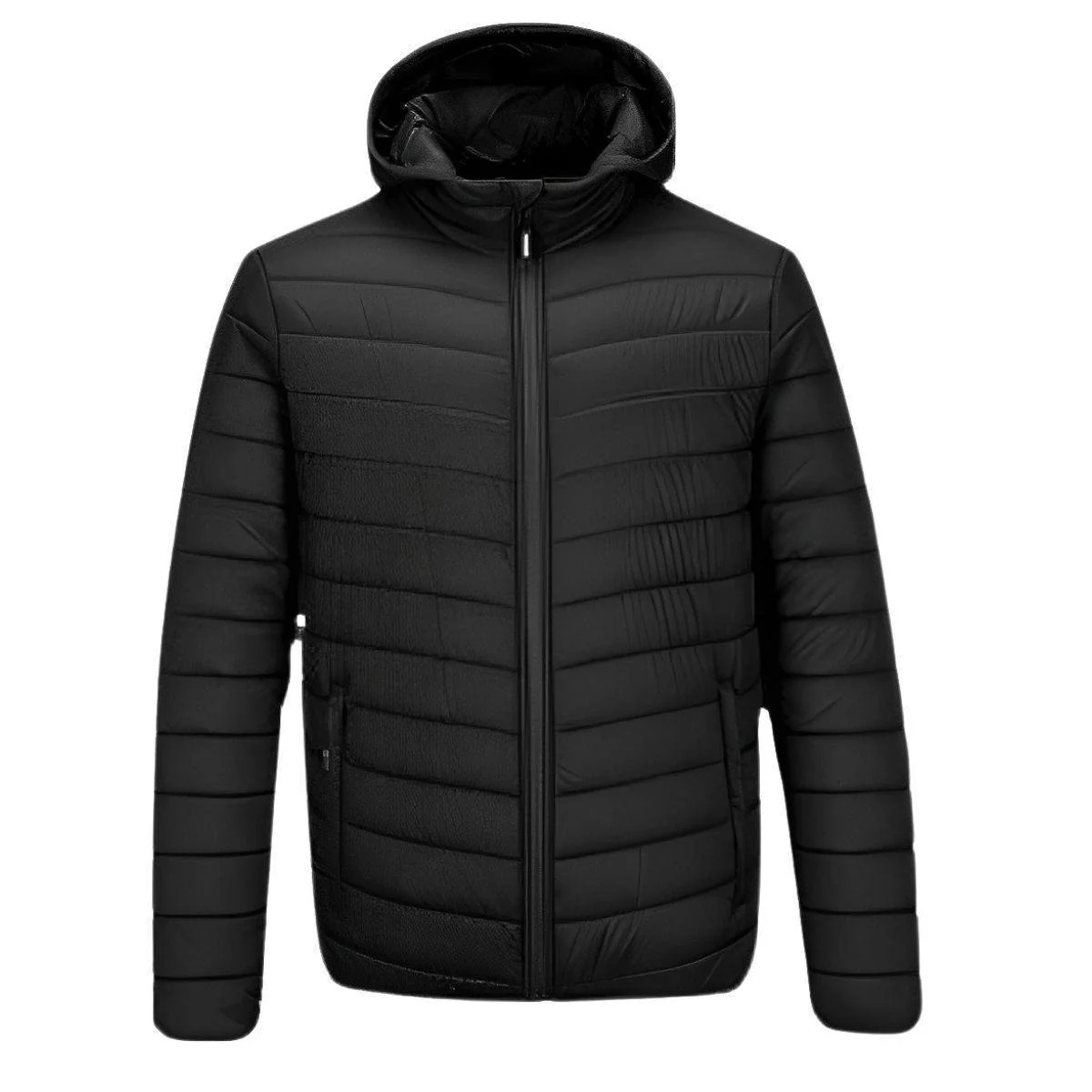 ✨Jaqueta Puffer Bobojaco Masculina Casaco Corta Vento Acolchoada Impermeável Bolsos Capuz Removível