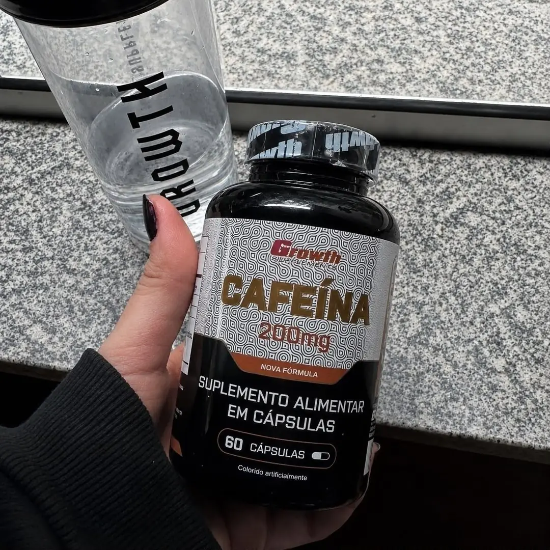 ✨ Cafeína 200mg (60 Caps) Termogênico Growth Supplements