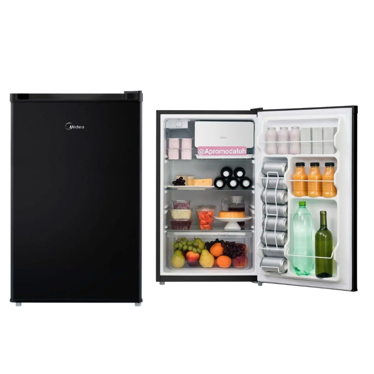 ✨ Frigobar 124 Litros Black Edition Inverter Bivolt Midea
