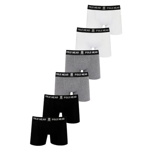 ✨ Kit 6 Cuecas Masculinas Boxer Algodão Polo Wear