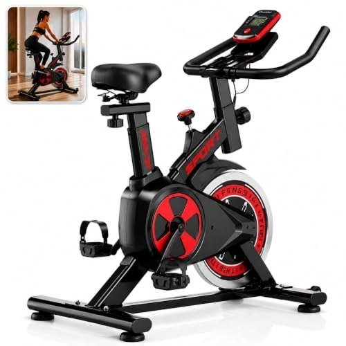 ✨ Bicicleta Ergométrica Bike Spinning – Bike Treino em Casa, Academia, Exercícios Cardio e Emagrecimento, Design Confortável e Ajustável, Vertical Silen...