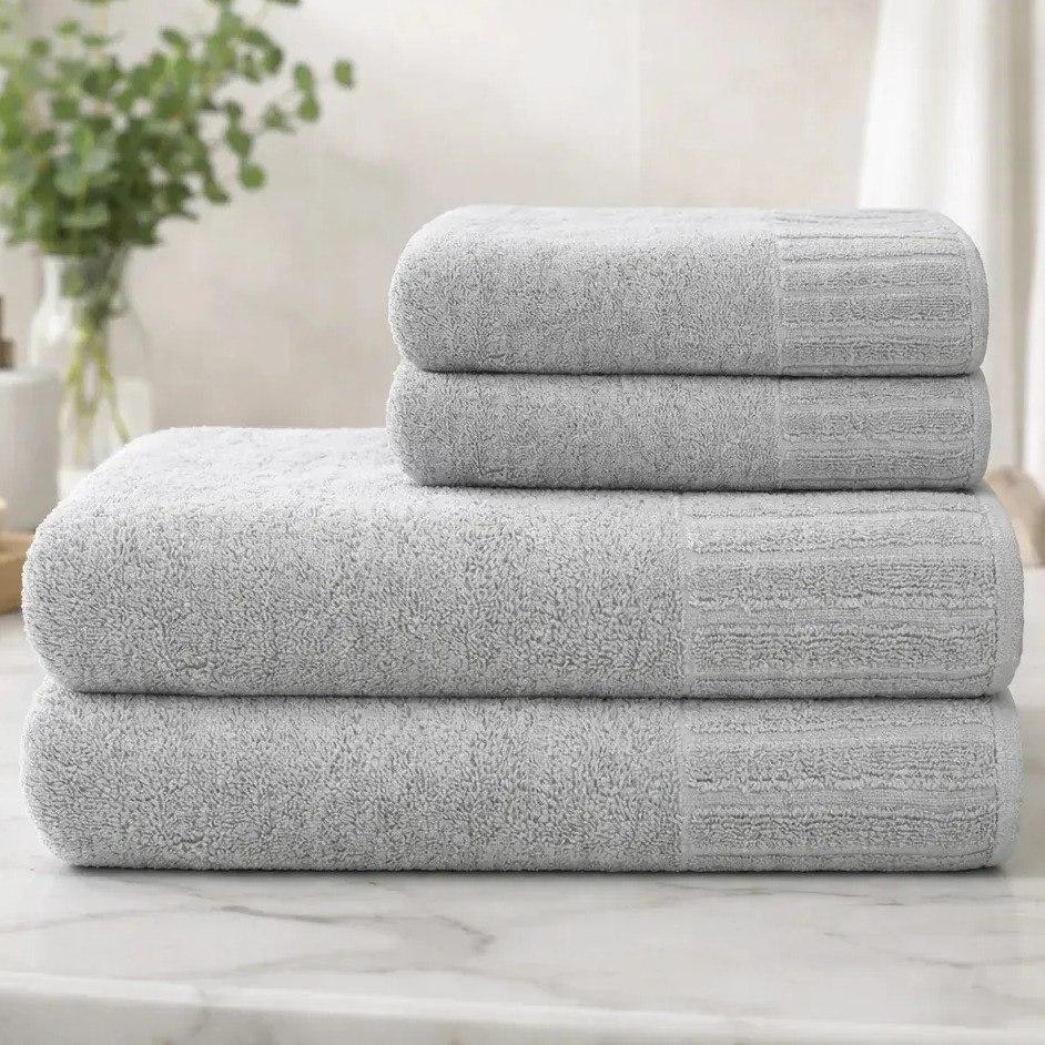 ✨ Jogo Toalha Banho E Rosto Velour 4pçs 500g 100% Algodão Fio Penteado Camesa