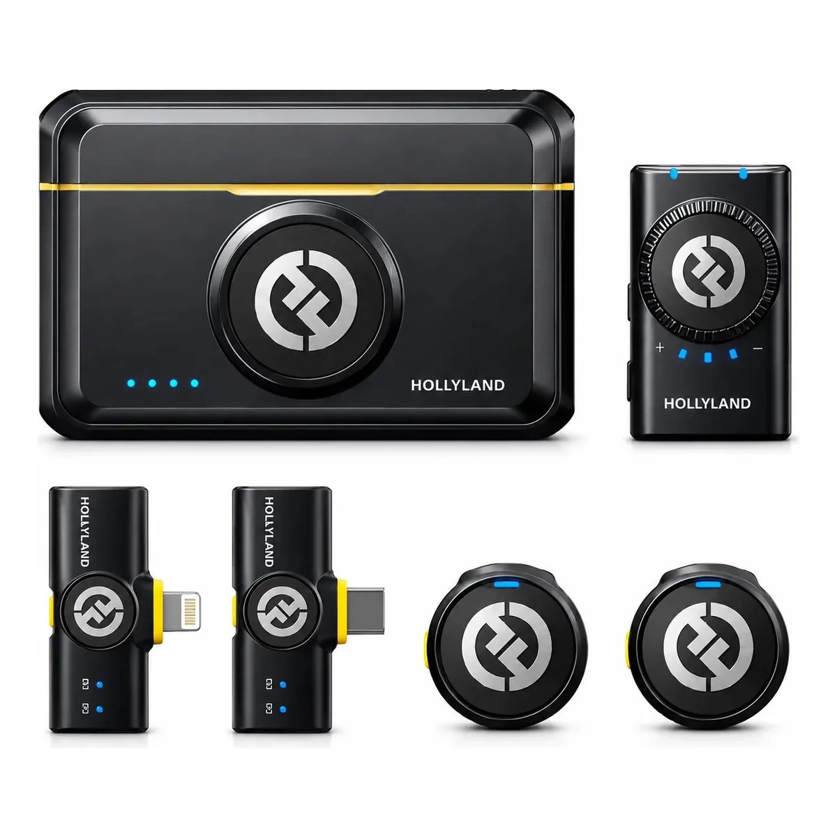✨ Microfone Lapela Lark M2 Combo Usb C E Lightning Bluetooth Preto