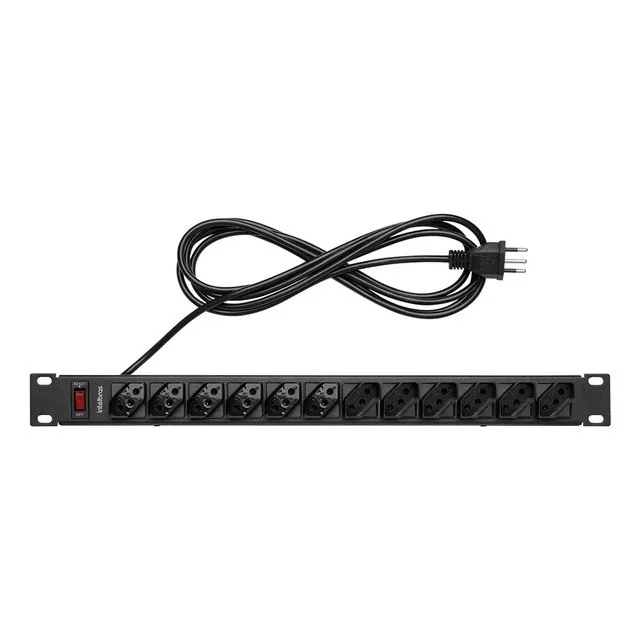 ✨ Protetor Eletrônico Com 12 Tomadas Para Rack Epr 212+ Preto Intelbras 110v/220v
