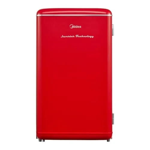 ✨ Frigobar Retrô 93 litros Vermelho Inverter Bivolt Midea