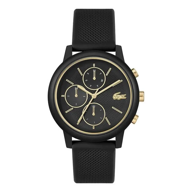 ✨Relógio Lacoste 12.12 Move Masculino Em Borracha Preto 20114 Preto