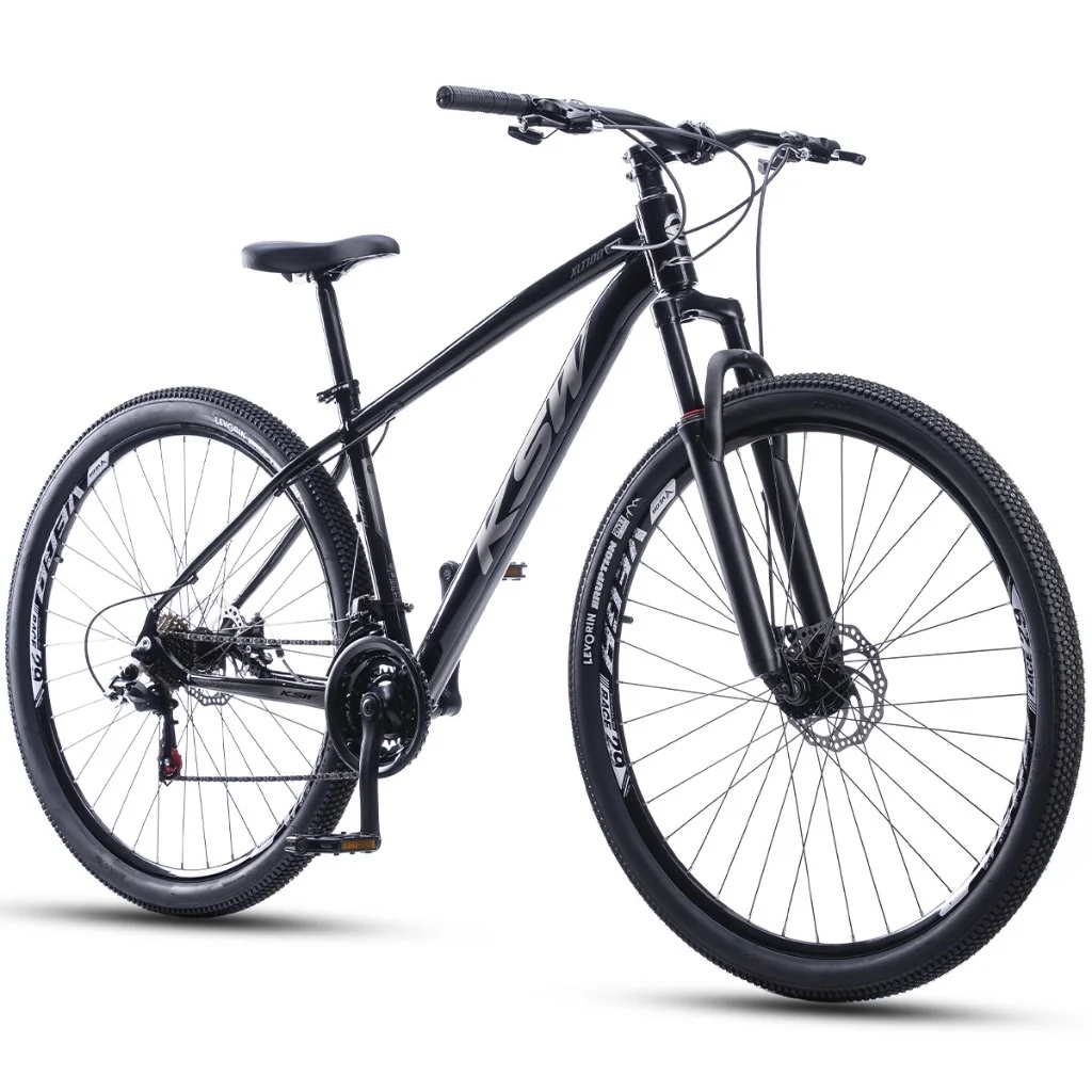 ✨Bicicleta Bike Aro 29 Ksw Xlt100 21 Velocidades Marcha Aero Alumínio Freio a disco Suspensão Mtb