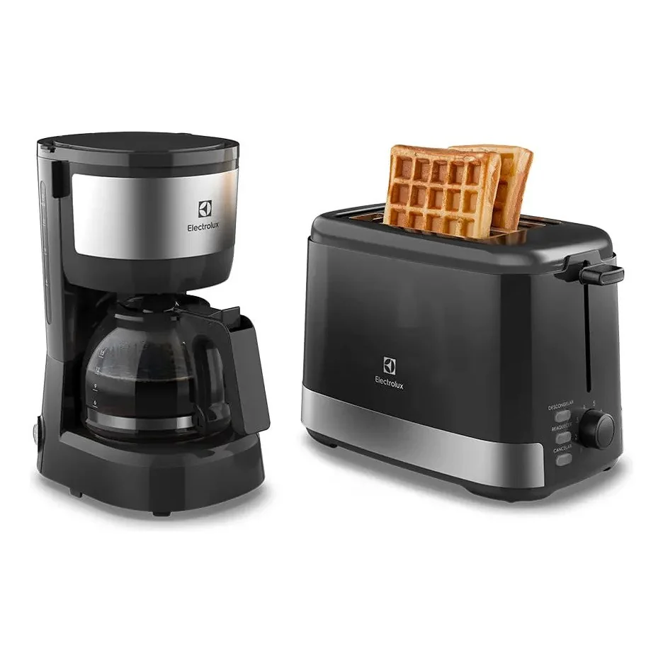 ✨ Cafeteira Elétrica Electrolux 15 Xícaras ECM10 + Torradeira 8 Níveis Efficient ETS10 Kit Café da Manhã Electrolux