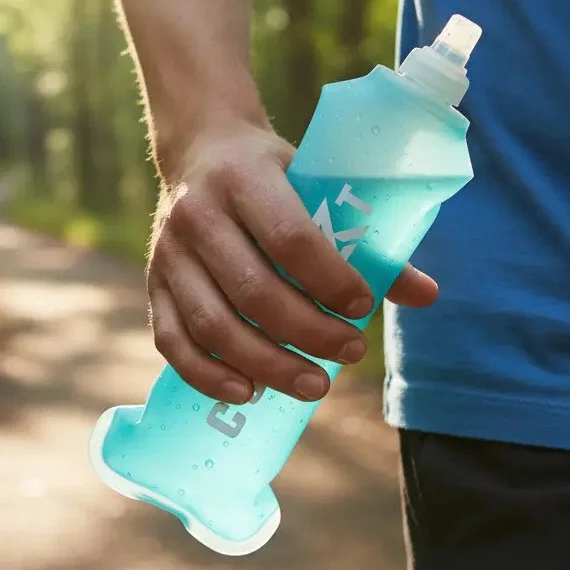 ✨ Garrafa De Água Hidratação Corrida Dobrável 250ml Ou 500ml