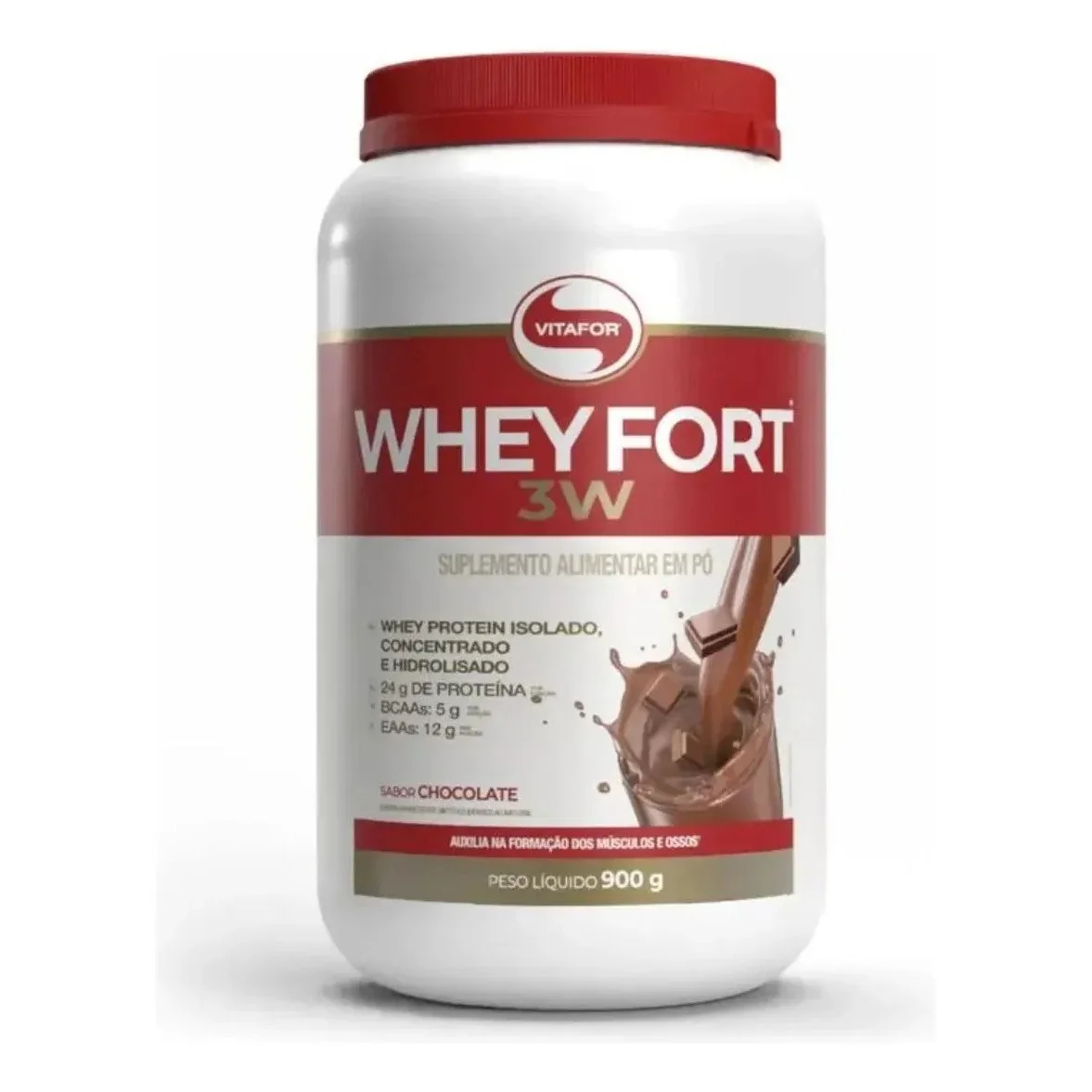 ✨ Vitafor Whey Fort 3W Vitafor Whey protein Whey Fort 3W 900g Chocolate Vitafor Pó