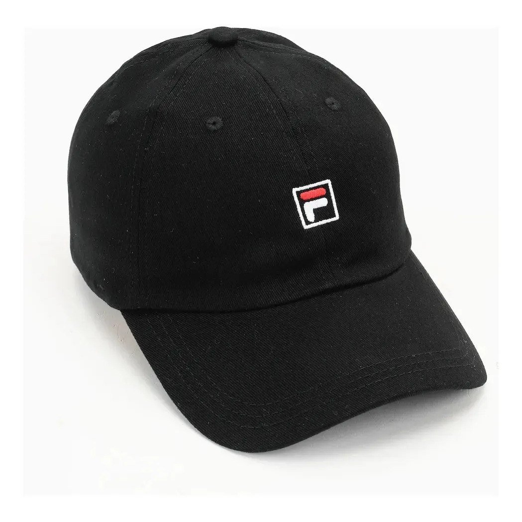 ✨ Boné Adulto Fila Style F-box Aba Curva Preto Único