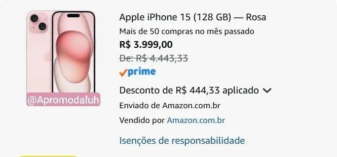 ✨ Apple iPhone 15 (128 GB) — Rosa