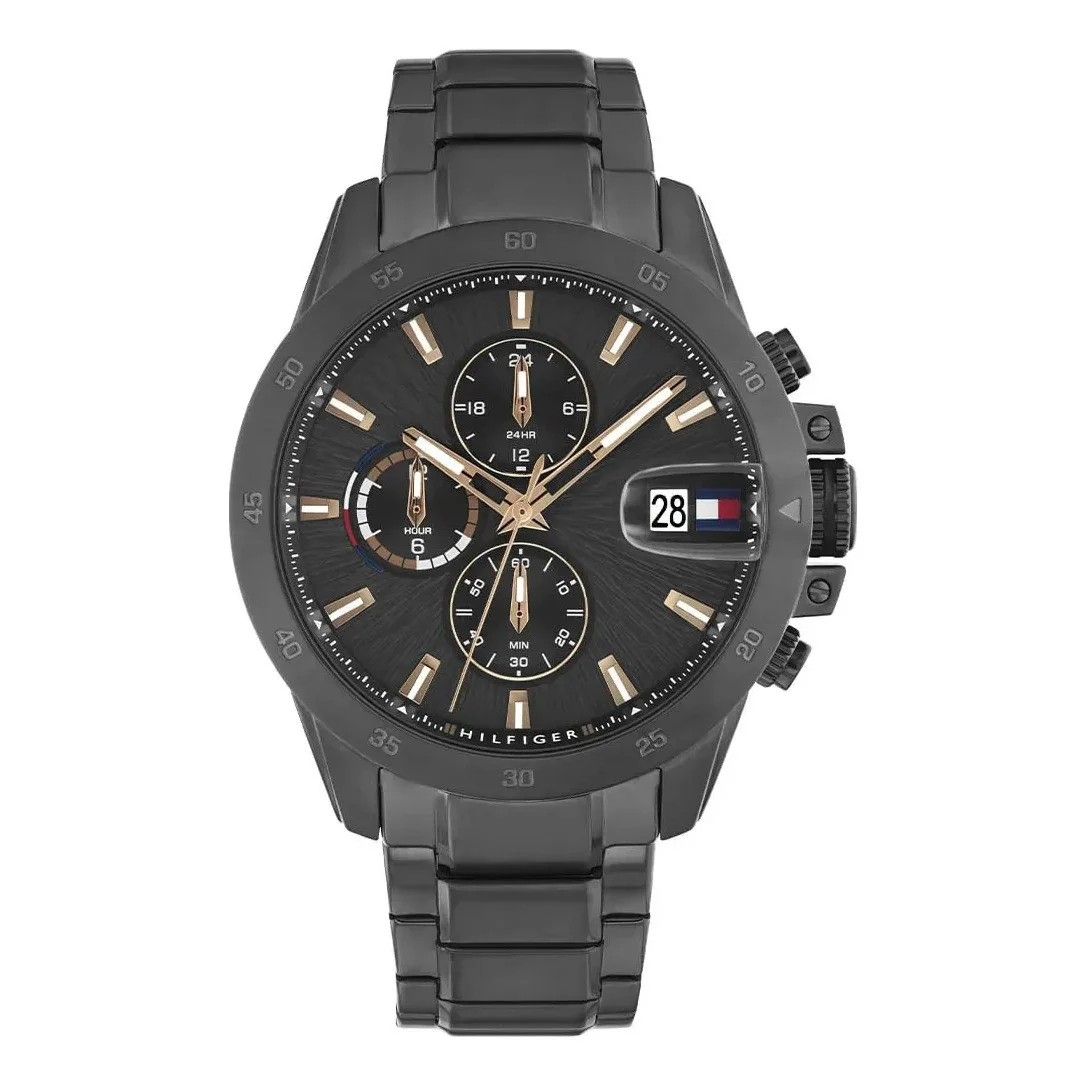 ✨ Relógio Tommy Hilfiger Jameson Masculino Em Aço Cinza 179221 Cinza
