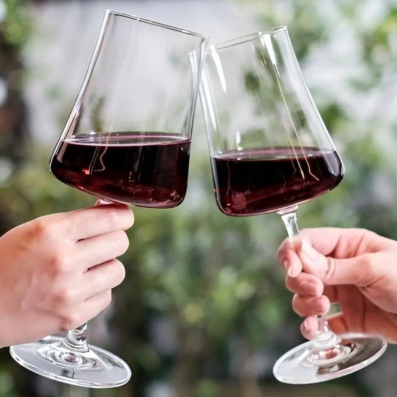 ✨ 6 Taças Cristal Vinho 460ml Linha Xtra Titanio Cor Transparente